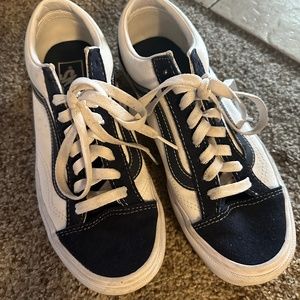 Navy and White Vans